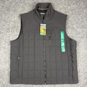 Orvis Vest Mens XL Quilted Gray Fishing Outdoors Hiking Full Zip NWT